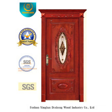 European Solid Wood Door for Interior with Carving (ds-8004)